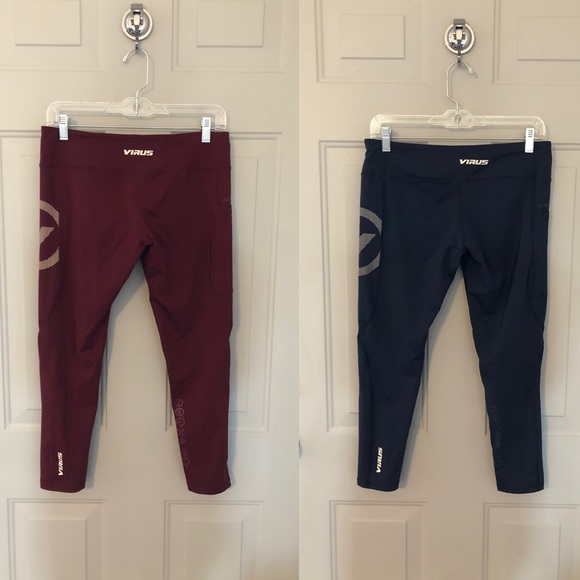 SOLD Bundle of 2 Virus Compression 3/4 Crop Pants - Picture 2 of 8